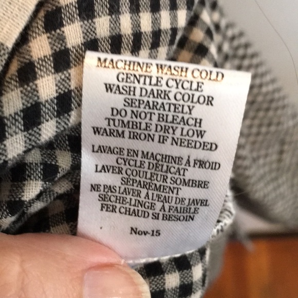 NWT MAXI  by white crow, leather tie belt black & taupe check, button up. - Picture 10 of 10